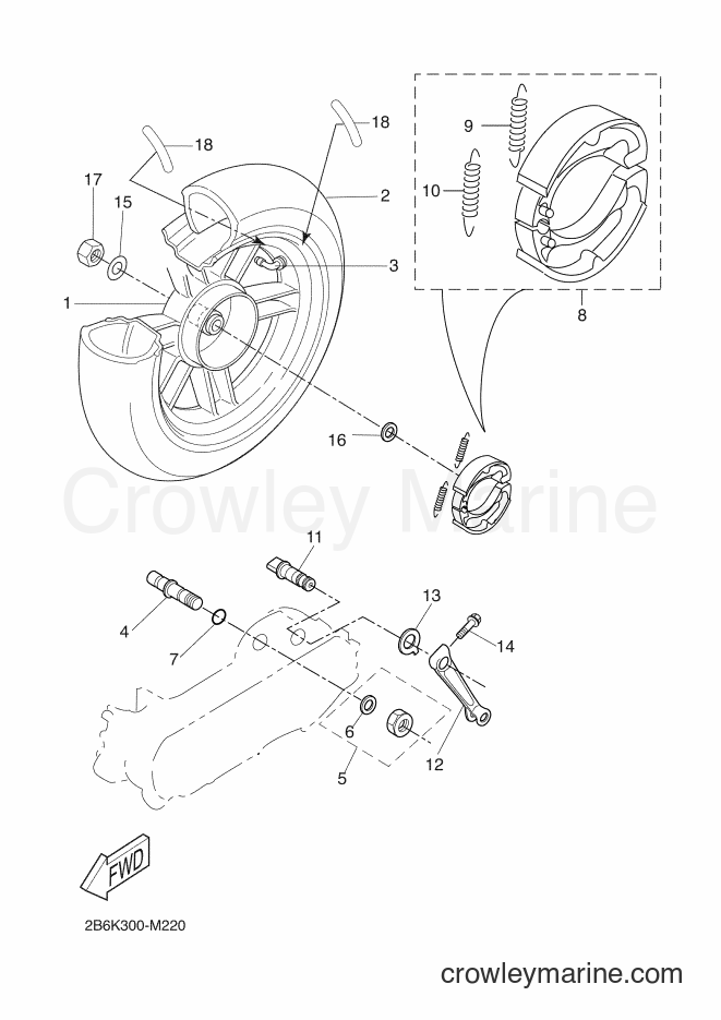 2013 Scooter CW50L - CW50L (2B6K) [030] - REAR WHEEL