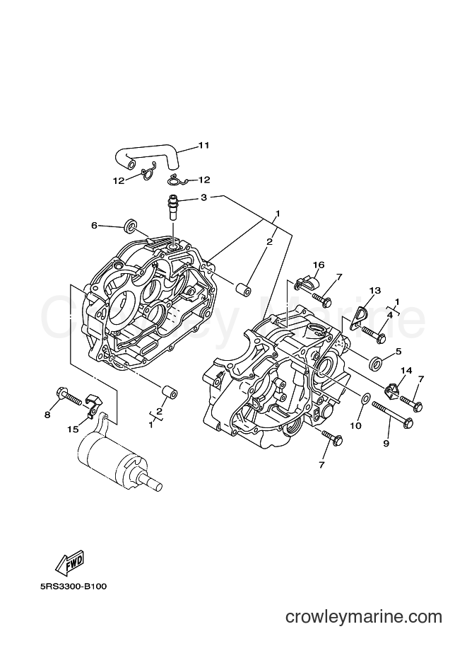 2003 Dirt Bike TW125 - TW125 (5RS3) [010] - CRANKCASE