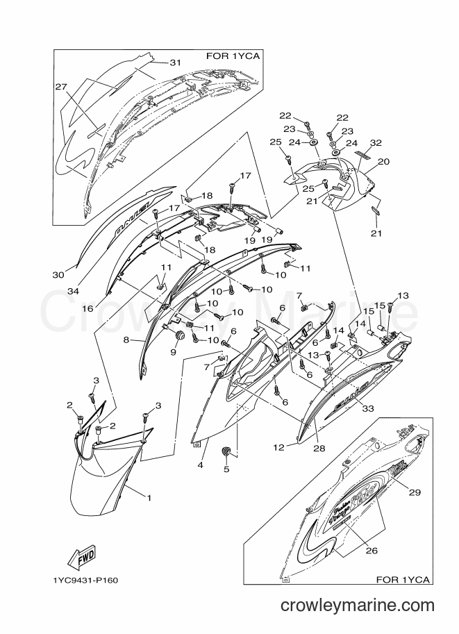 2015 Scooter AF115F - AF115F (1YCA) [010] - SIDE COVER