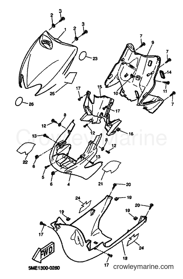 2001 Scooter YQ100 - YQ100 (5ME4) [030] - LEG SHIELD