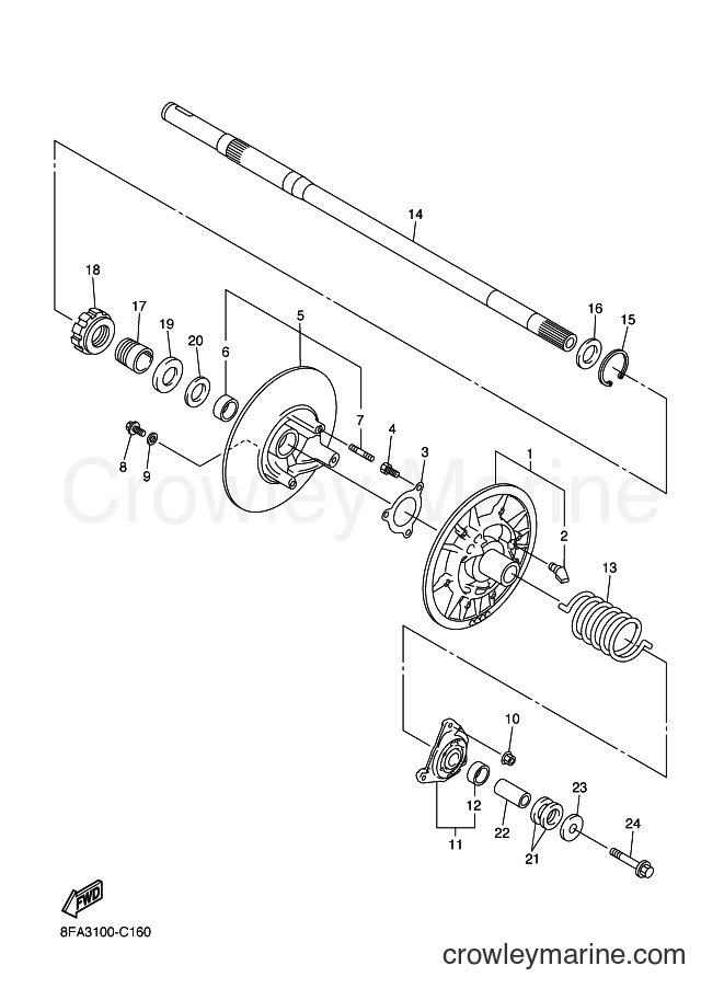 Yamaha Motors RX10ST (8FG1) [020] - SECONDARY SHEAVE