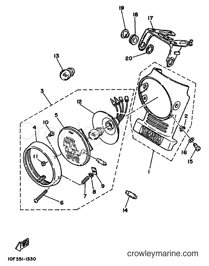 1992 Street Bike SR125 - SR125 (3MW3) [999] - HEADLIGHT