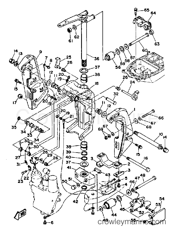 Yamaha Motors L250TXRP - BRACKET 1