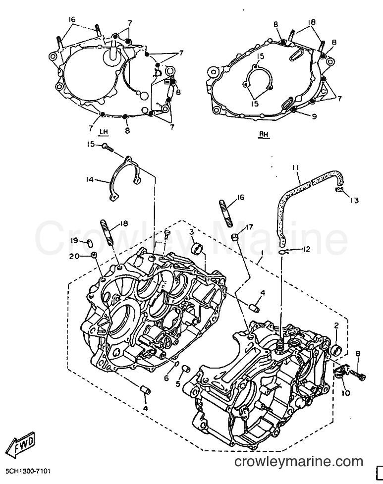 1999 Dirt Bike TT600R - TT600R (5CH2) [000] - CRANKCASE