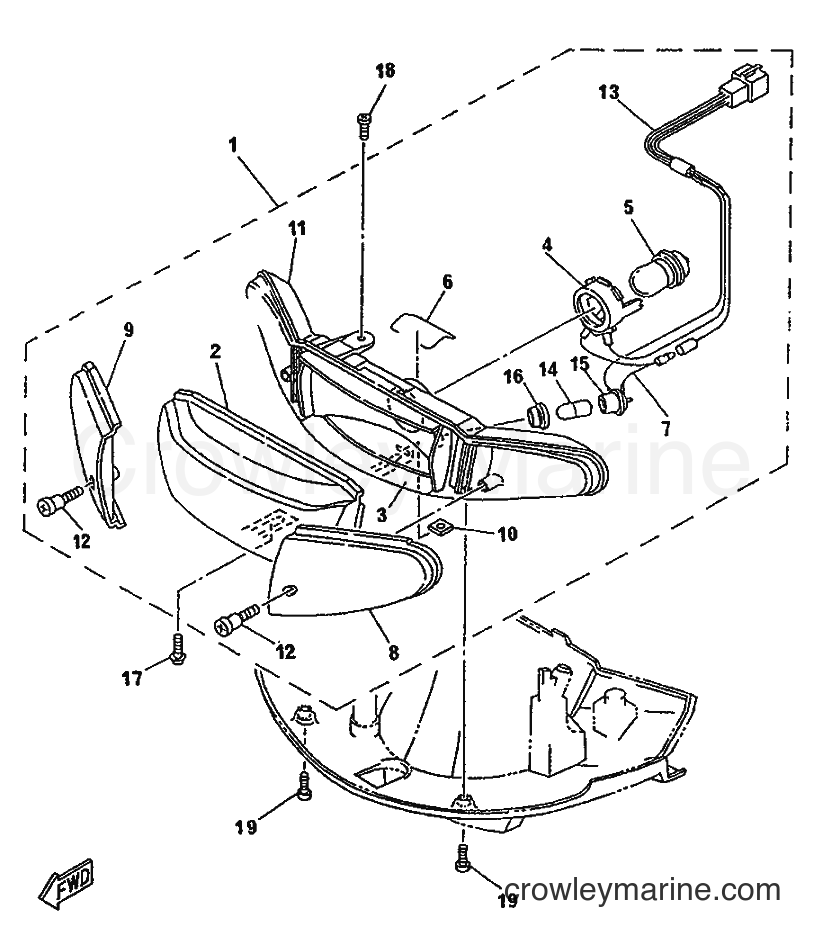 1996 Scooter YA50S - YA50S (4MJ9) [999] - FARO DELANTERO