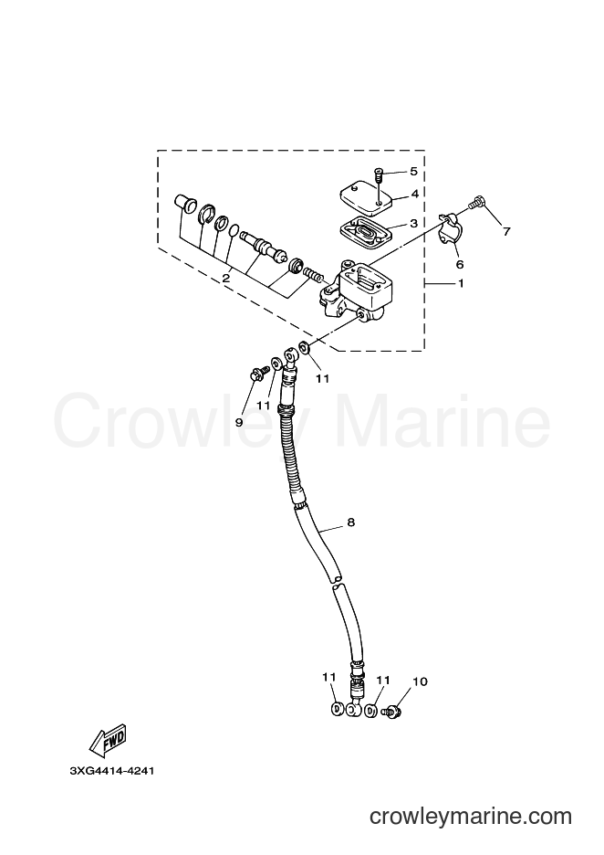 Yamaha Motors YW100 (1S54) [010] - FRONT MASTER CYLINDER