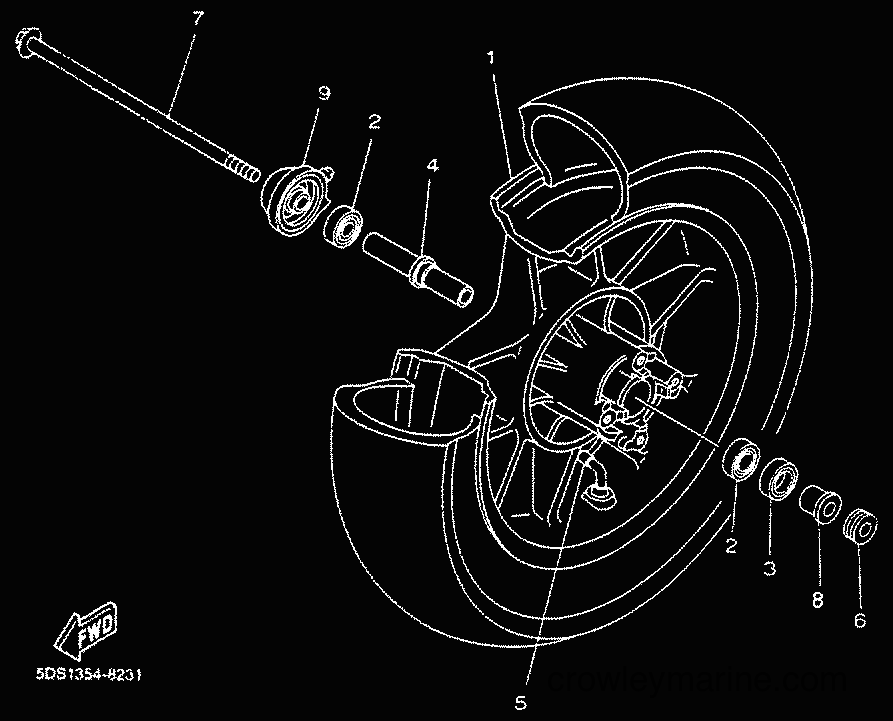Yamaha Motors YP125E (5DSH) [010] - FRONT WHEEL