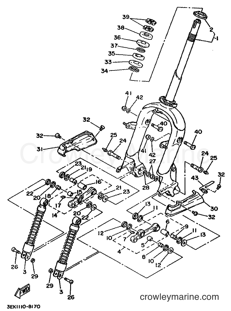 1993 Scooter XC125 - XC125 (3TE3) [999] - STEERING