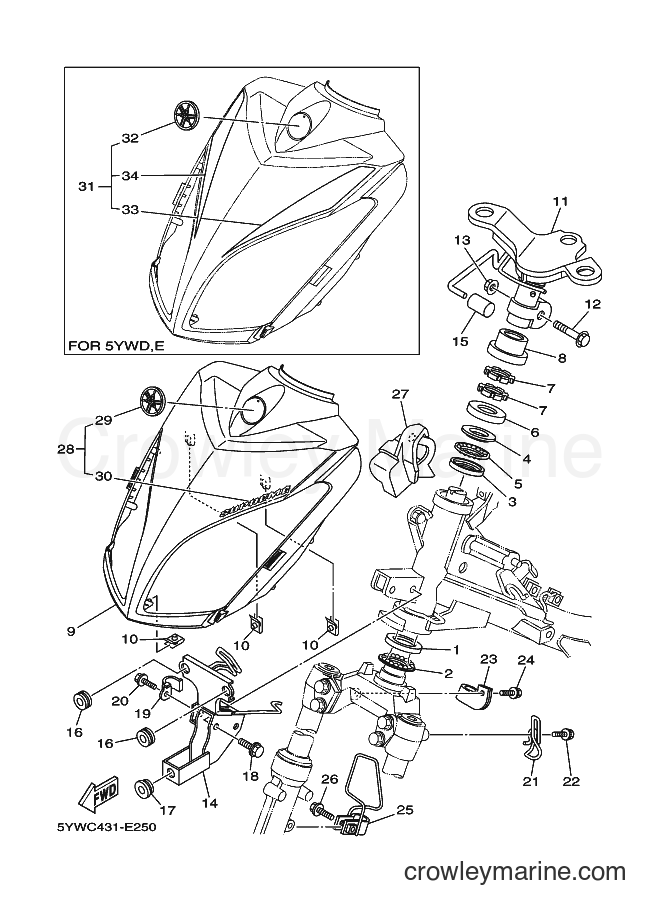 2006 Scooter JCA-110E - JCA-110E (5YWE) [010] - STEERING