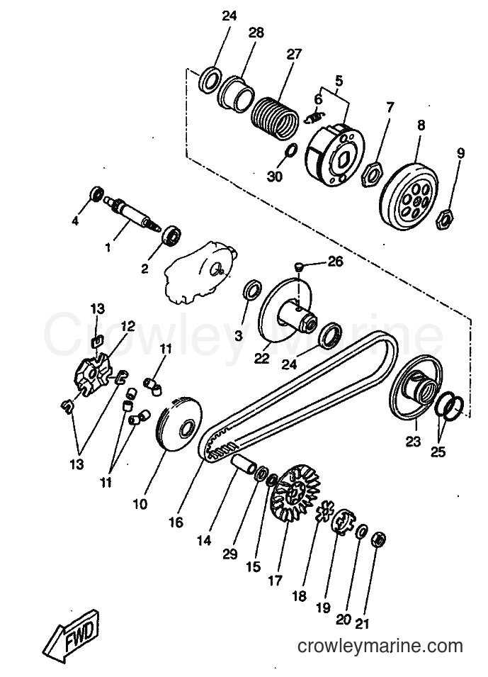 1999 Scooter CW50RS - CW50RS (5FX7) [010] - CLUTCH