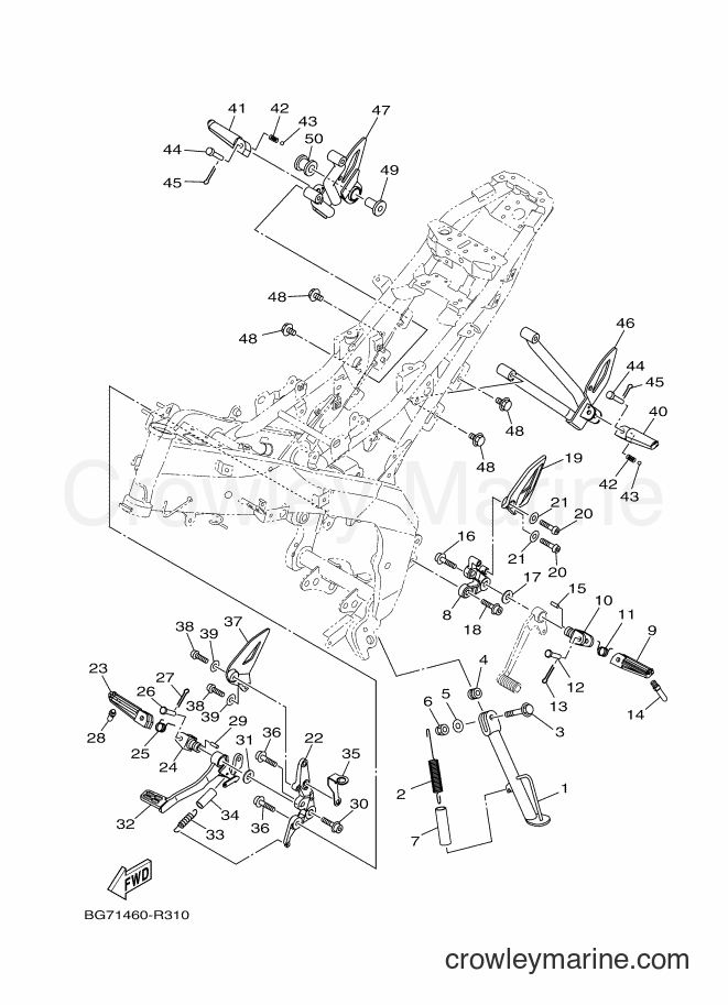 Yamaha Motors TFX150 (BG71) [010] - STAND & FOOTREST