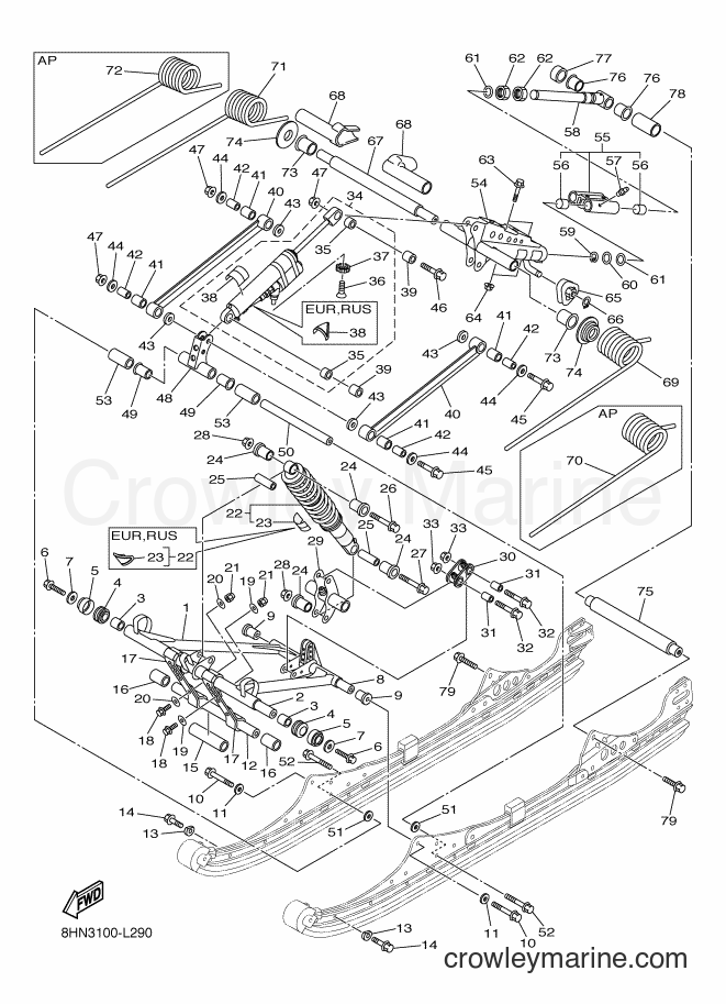 2014 Snowmobile RX10ST2 - RX10ST2 (8HNA) [010] - TRACK SUSPENSION 2