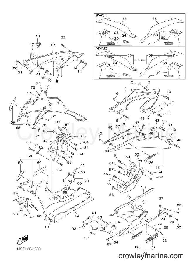 Yamaha Motors YZF-R6 (1JSG) [010] - COWLING 2