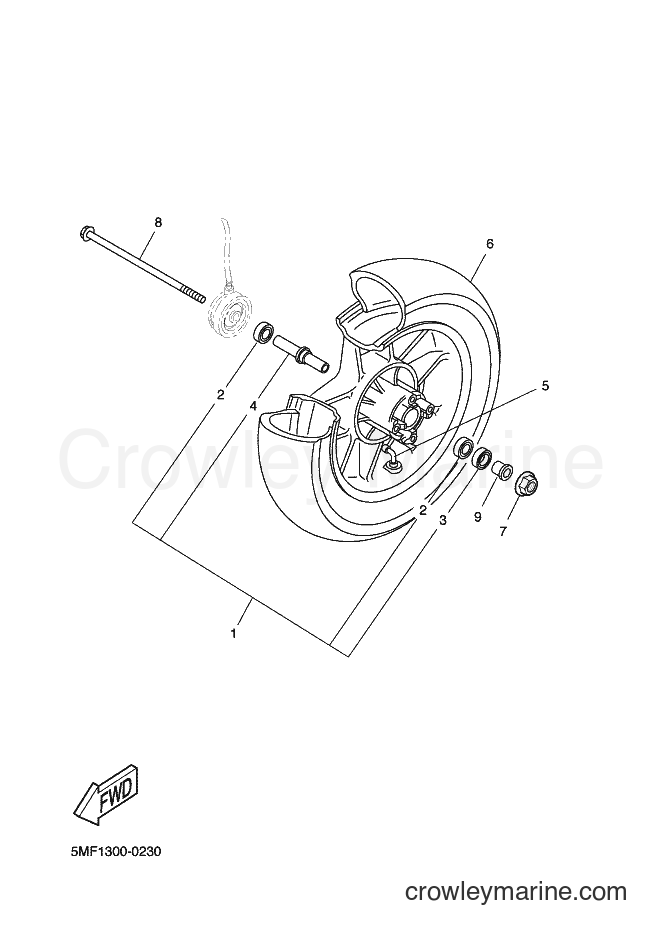 Yamaha Motors XN150 (5PR3) [010] - FRONT WHEEL