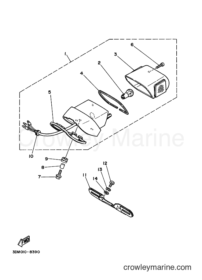 Yamaha Motors XV250S (3DN7) [010] - TAILLIGHT