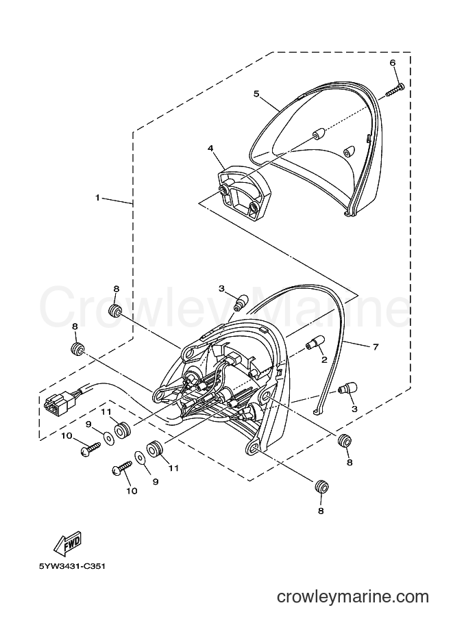 2006 Scooter T110C - T110C (5TP9) [010] - TAILLIGHT