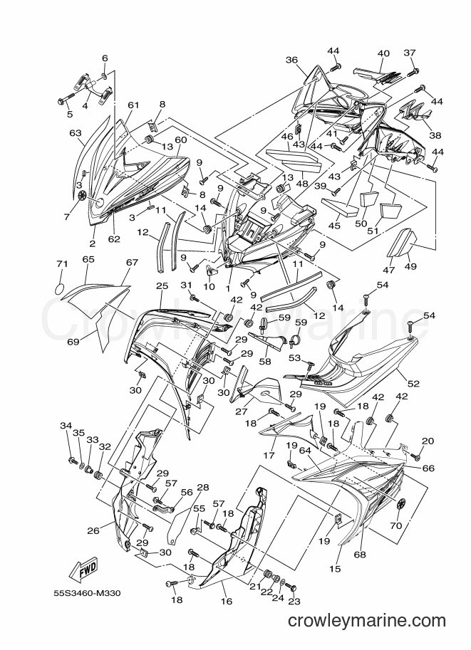 Yamaha Motors T135SEC (55S4) [010] - LEG SHIELD