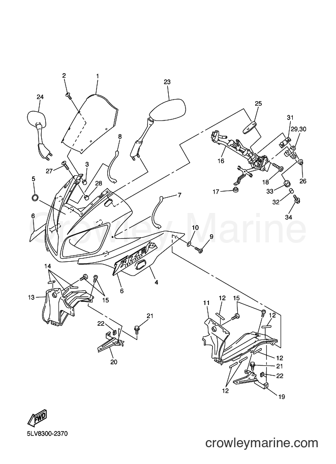 Yamaha Motors FZS1000 (5LV8) [070] - COWLING 1