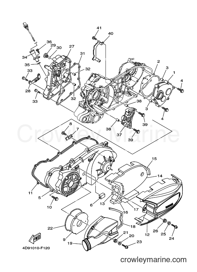 2012 Maxi-Scooter YP250 - YP250 (4D95) [010] - CRANKCASE COVER 1
