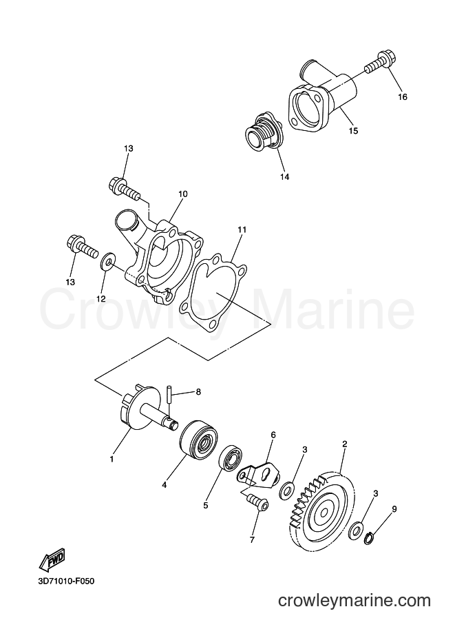 2012 Dirt Bike WR250R - WR250R (32DH) [040] - WATER PUMP