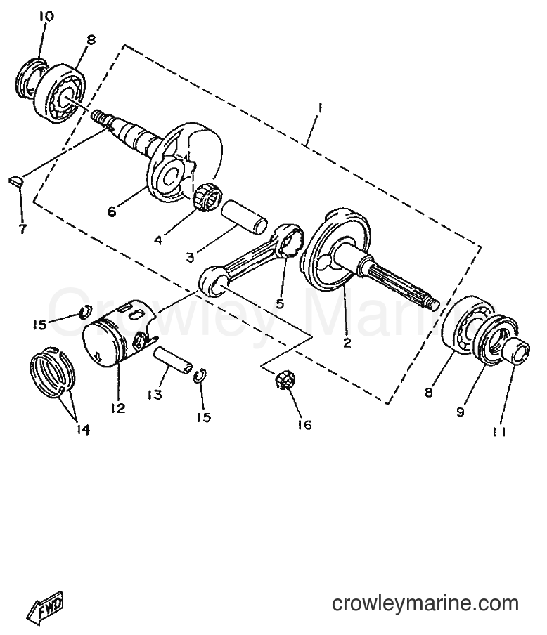 1996 Scooter YA50F - YA50F (4SN2) [999] - CRANKSHAFT & PISTON