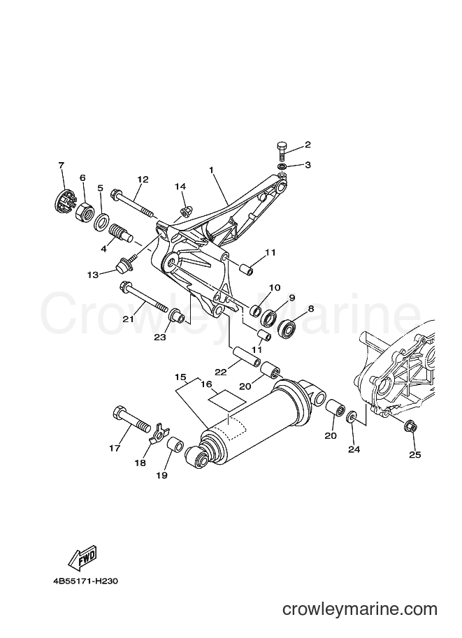 2009 Maxi-Scooter XP500 - XP500 (4B5B) [010] - REAR ARM & SUSPENSION