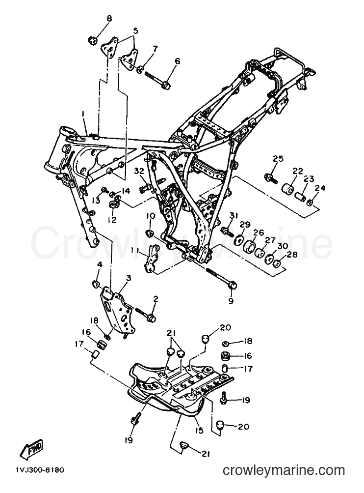 1986 Dirt Bike XT600Z - XT600Z (1VK) [999] - FRAME