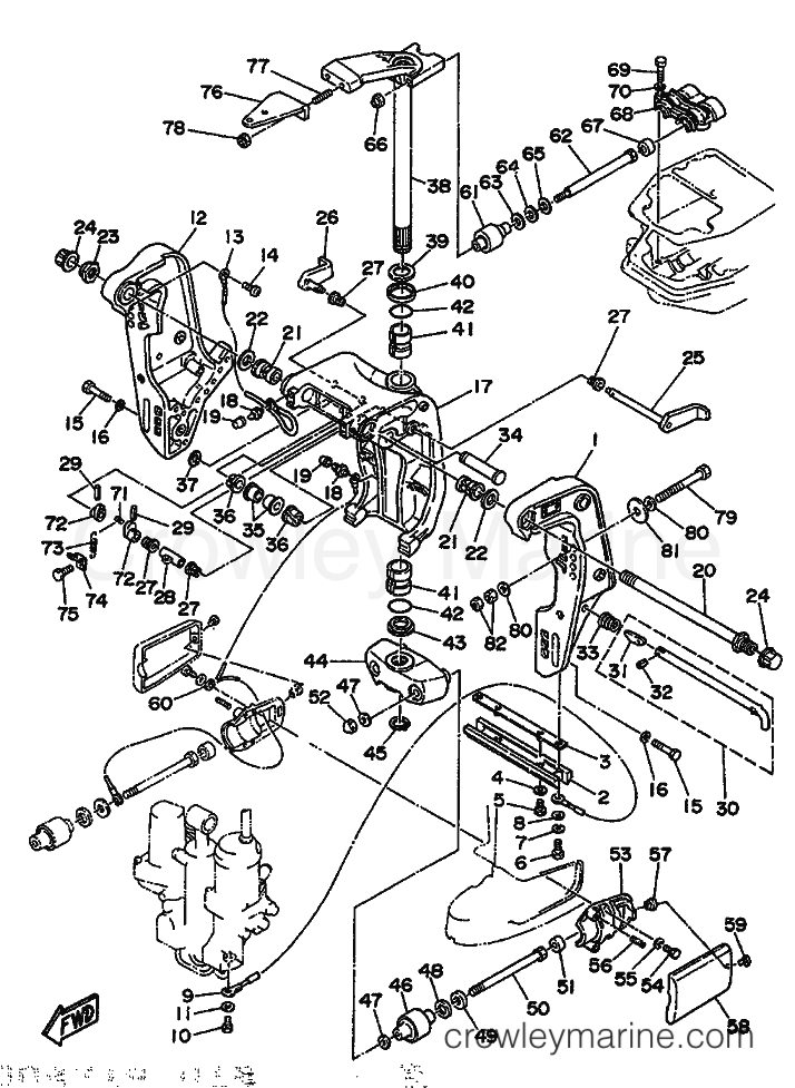 Yamaha Motors 75A (692) [999] - BRACKET 2