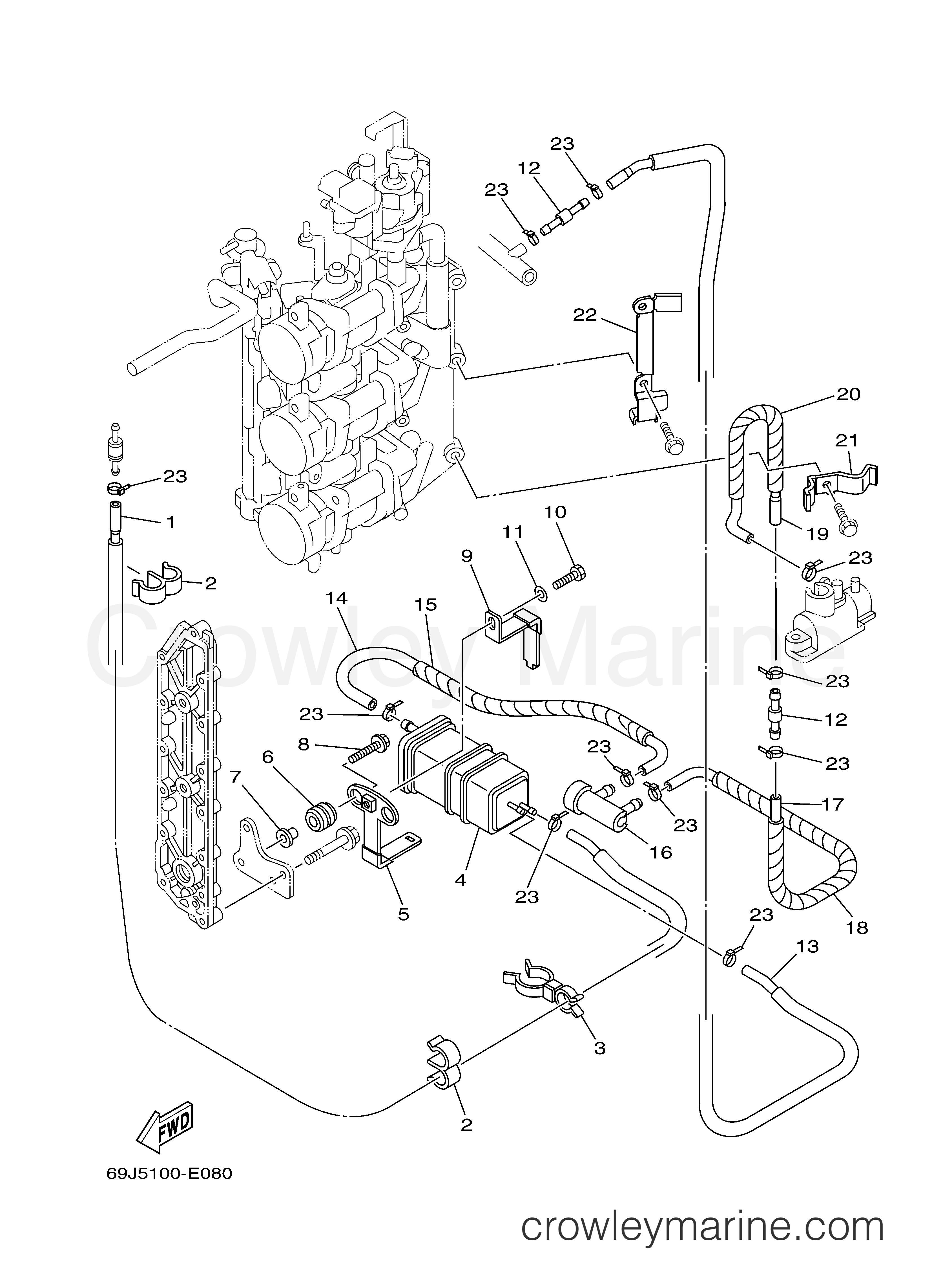 Yamaha Motors F225TXR - INTAKE 2