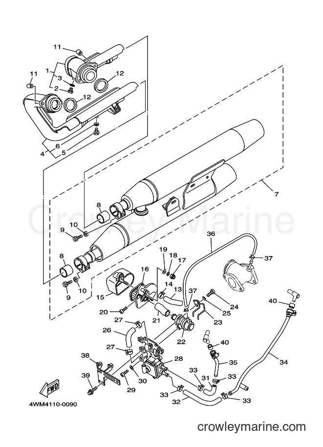2000 Cruiser XV1600AT - XV1600AT (5GA7) [020] - EXHAUST