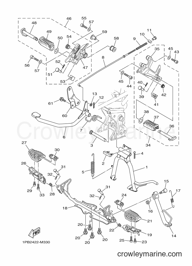 2017 Scooter T115FS-5 - T115FS-5 (2VP7) [010] - STAND & FOOTREST
