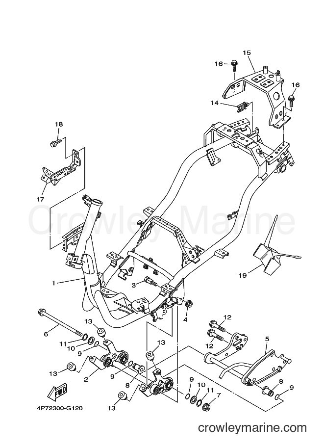 Yamaha Motors XC125E (4P7A) [010] - FRAME
