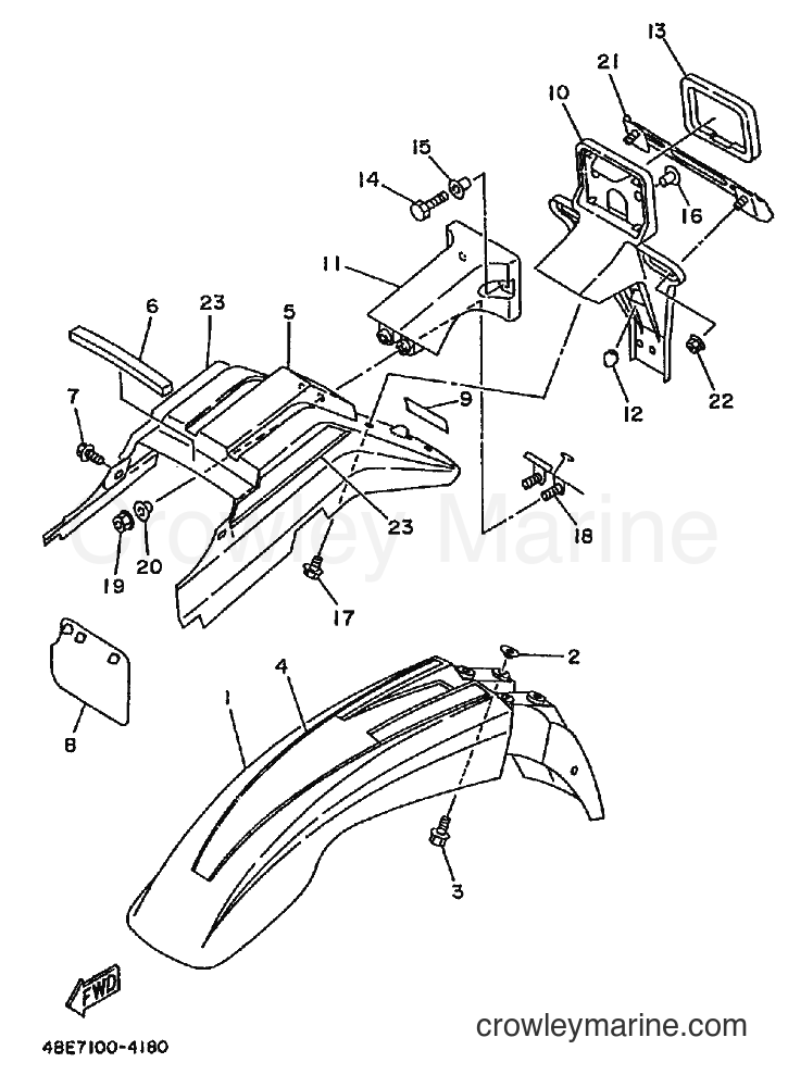 1994 Dirt Bike XT225 - XT225 (4BE9) [010] - FENDER