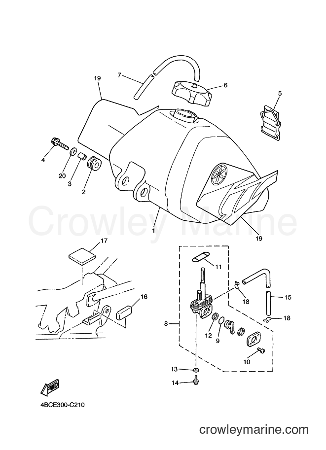 2004 Dirt Bike PW80 - PW80 (4BCE) [030] - FUEL TANK