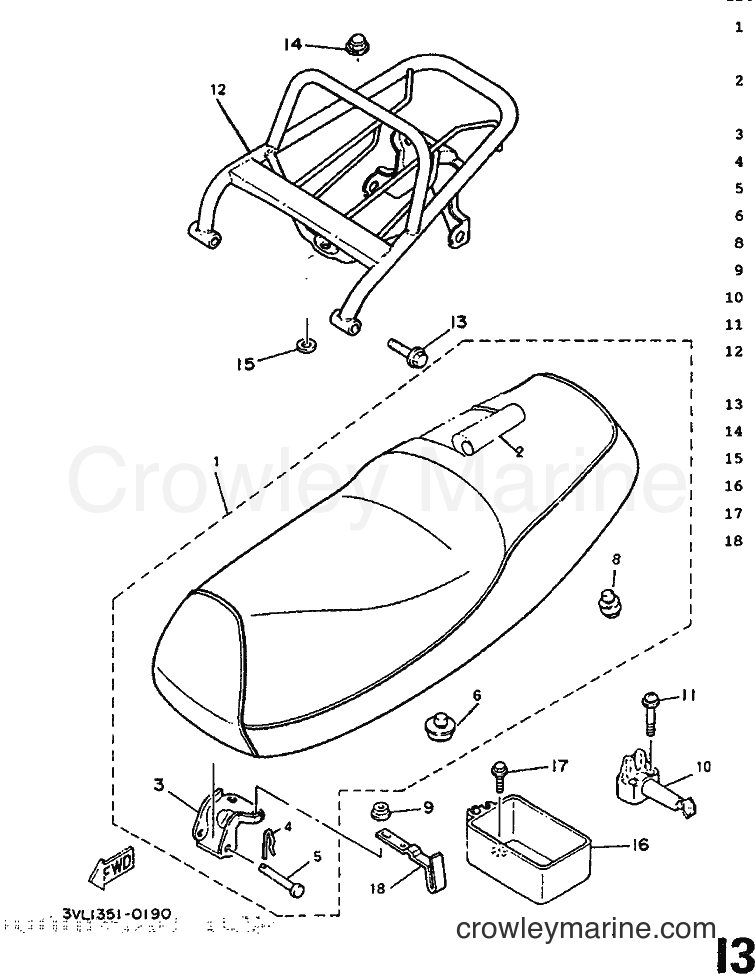 1991 Scooter CW50 - CW50 (4BX1) [999] - SEAT & CARRIER