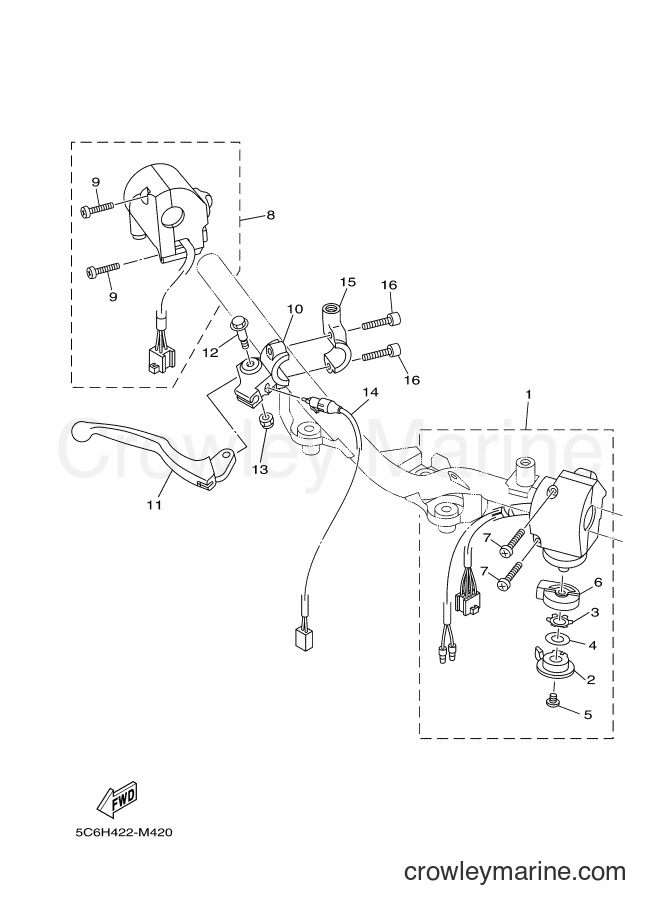 2014 Scooter T110LE - T110LE (5C6P) [010] - SWITCH & LEVER FOR DRUM BRAKE