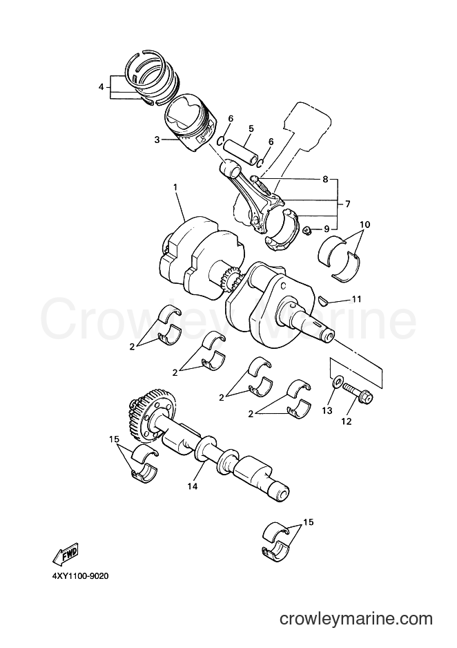 2009 Cruiser XVZ13TF - XVZ13TF (2C9R) [010] - CRANKSHAFT & PISTON