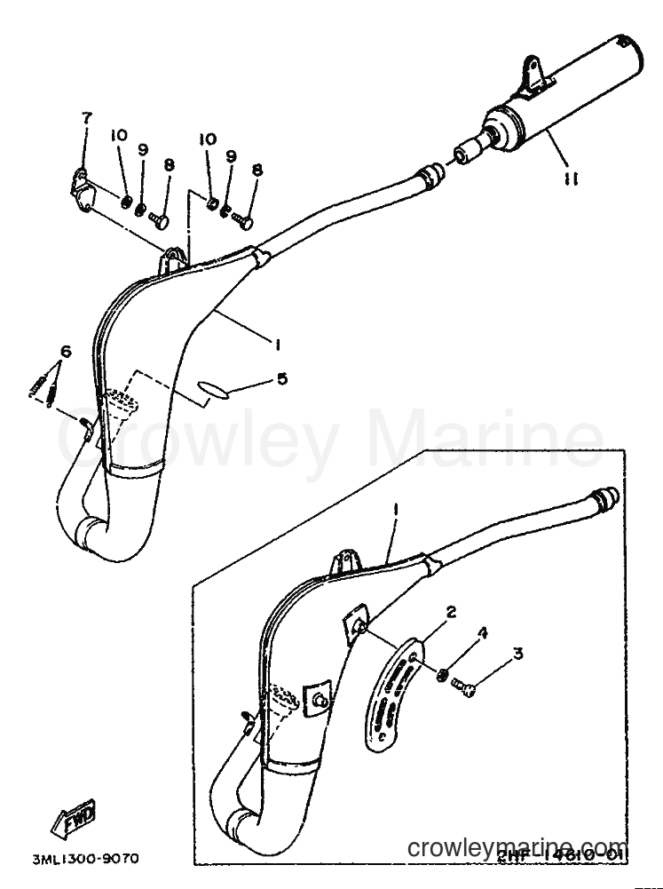 1990 Dirt Bike YZ80 - YZ80 (3ML2) [999] - EXHAUST