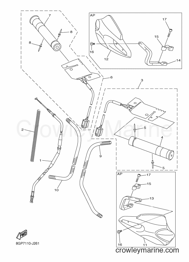 Yamaha Motors RPZ50M (8GPB) [020] - CONTROL CABLE