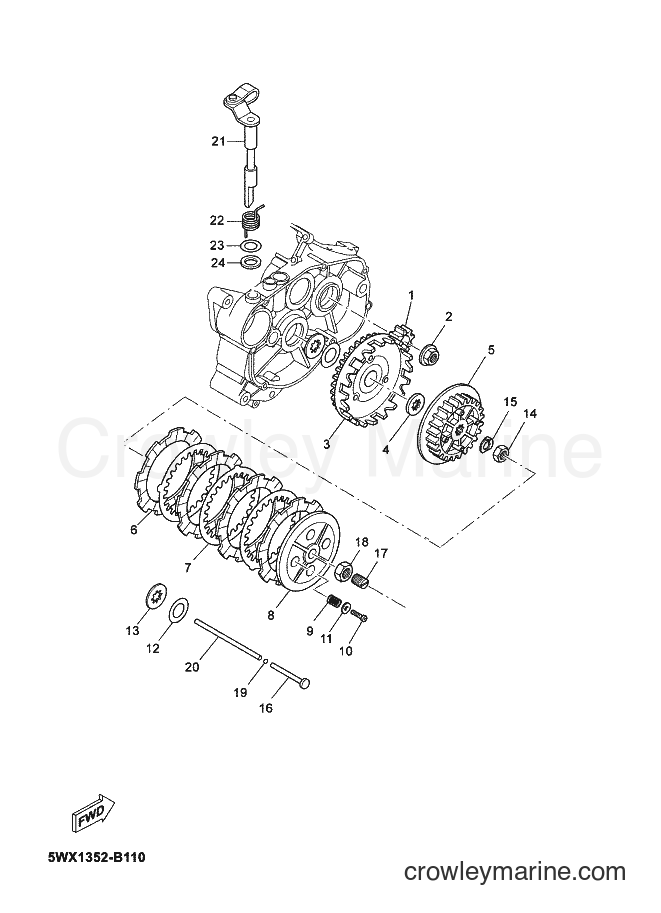 2012 Scooter TZR50 - TZR50 (2AS1) [010] - CLUTCH
