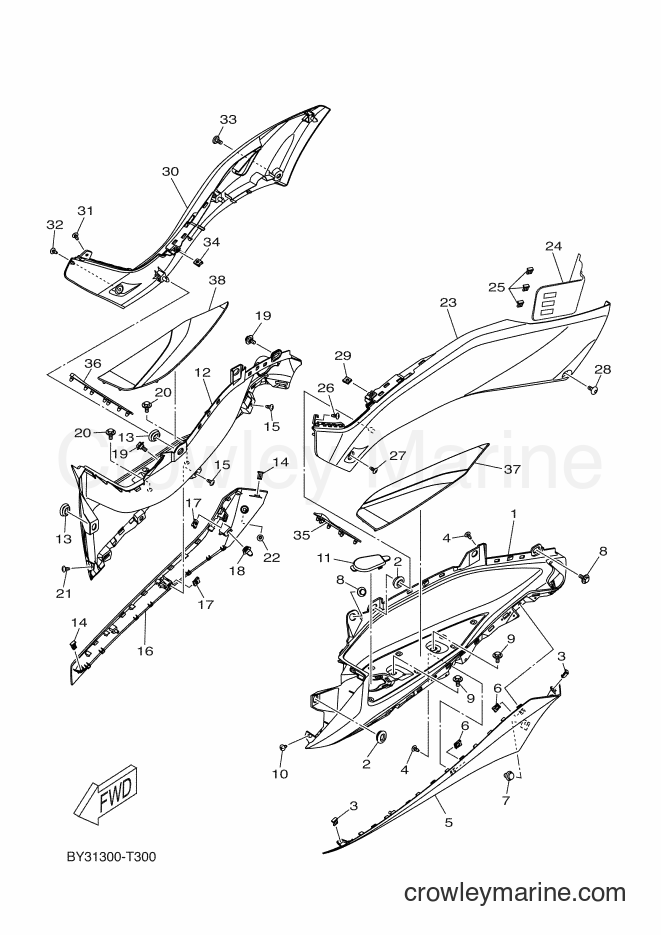 2018 Scooter CZD300-A - CZD300-A (BY31) [010] - STAND & FOOTREST 2