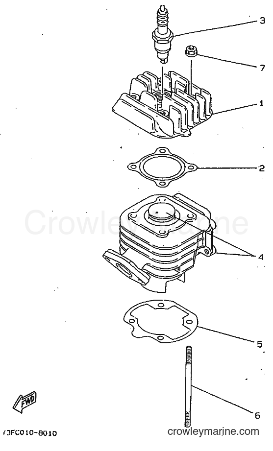 1998 Scooter CW50 - CW50 (4VVF) [010] - CYLINDER