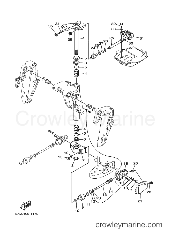 Yamaha Motors E60H (69D0) [040] - BRACKET 2