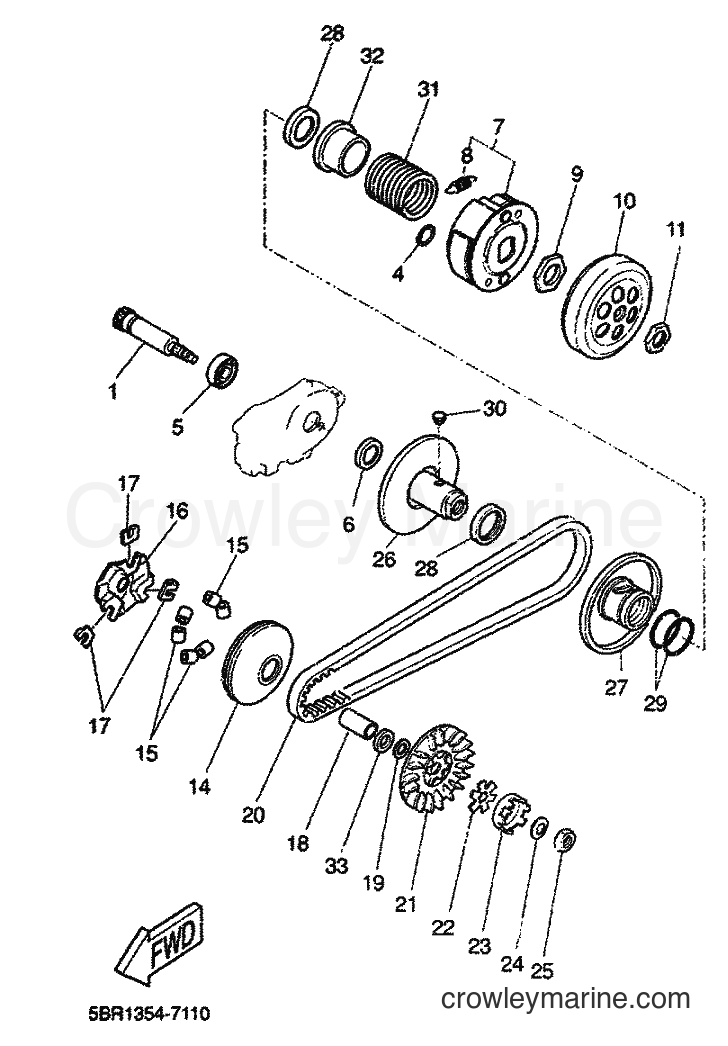 1999 Scooter YQ50 - YQ50 (5KF1) [010] - CLUTCH