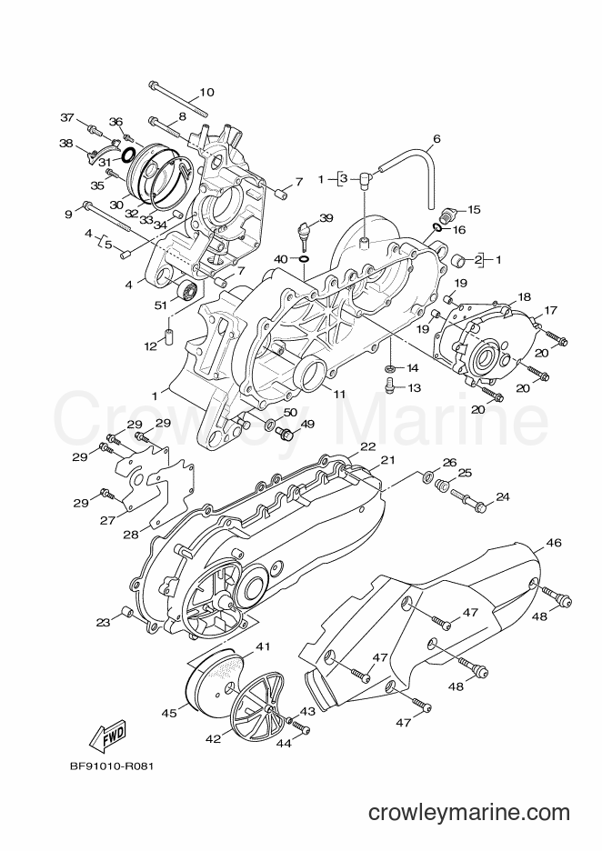 Yamaha Motors YW125 (BC94) [010] - CRANKCASE