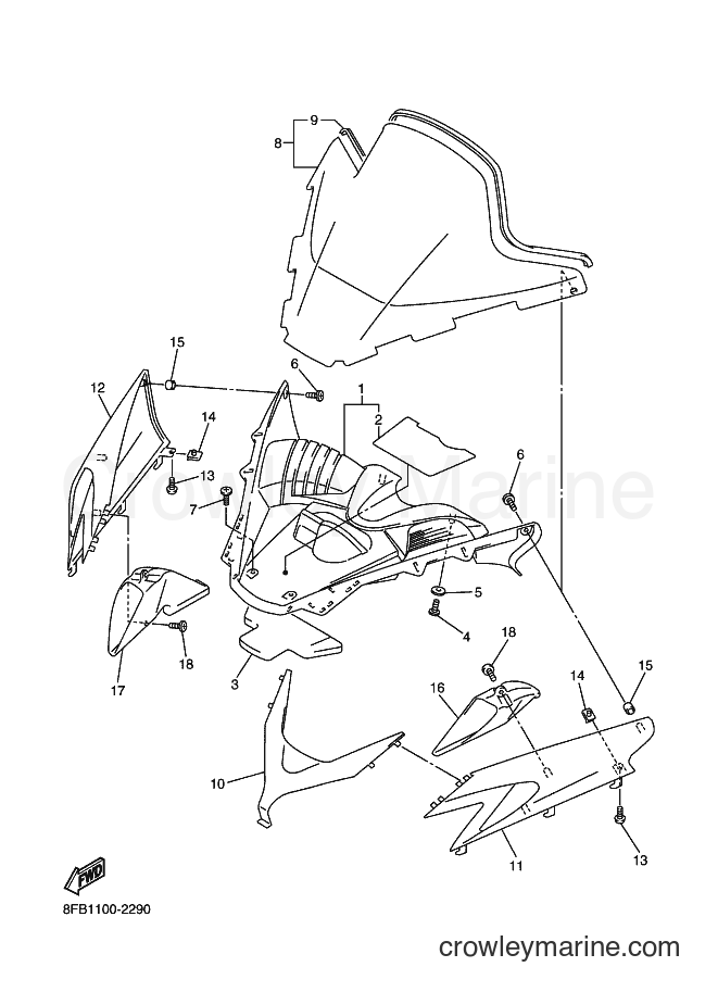 Yamaha Motors SXV70ER (8FB2) [010] - WINDSHIELD