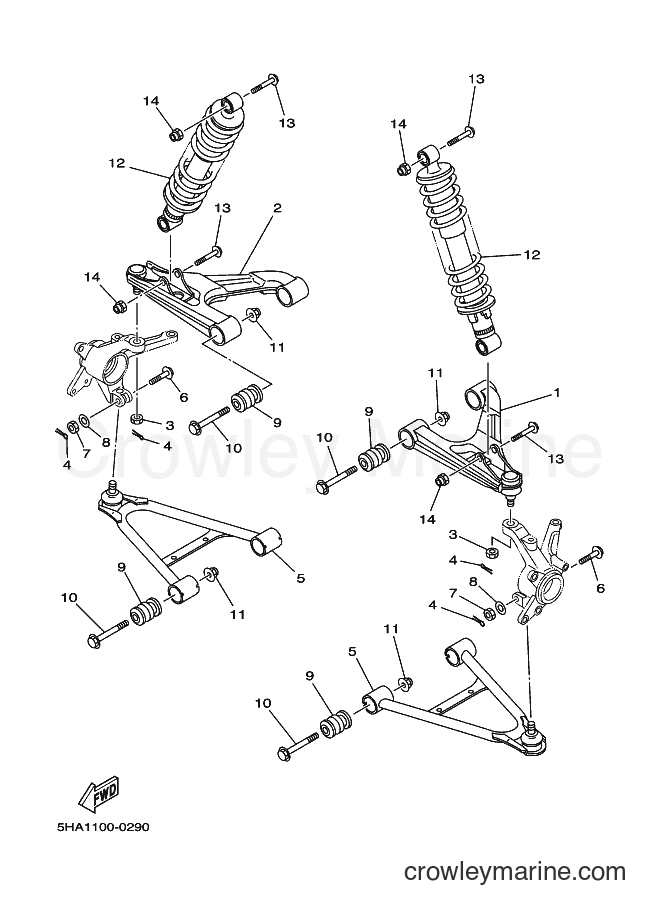 2000 ATV YFM400A - YFM400A (5HA3) [010] - FRONT SUSPENSION & WHEEL