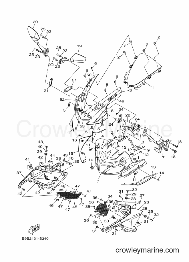 2017 Street Bike YZF155 - YZF155 (B9B2) [010] - WINDSHIELD