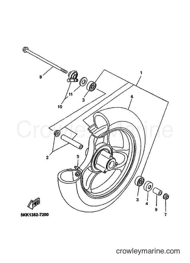 Yamaha Motors YN50 (5BW3) [010] - FRONT WHEEL
