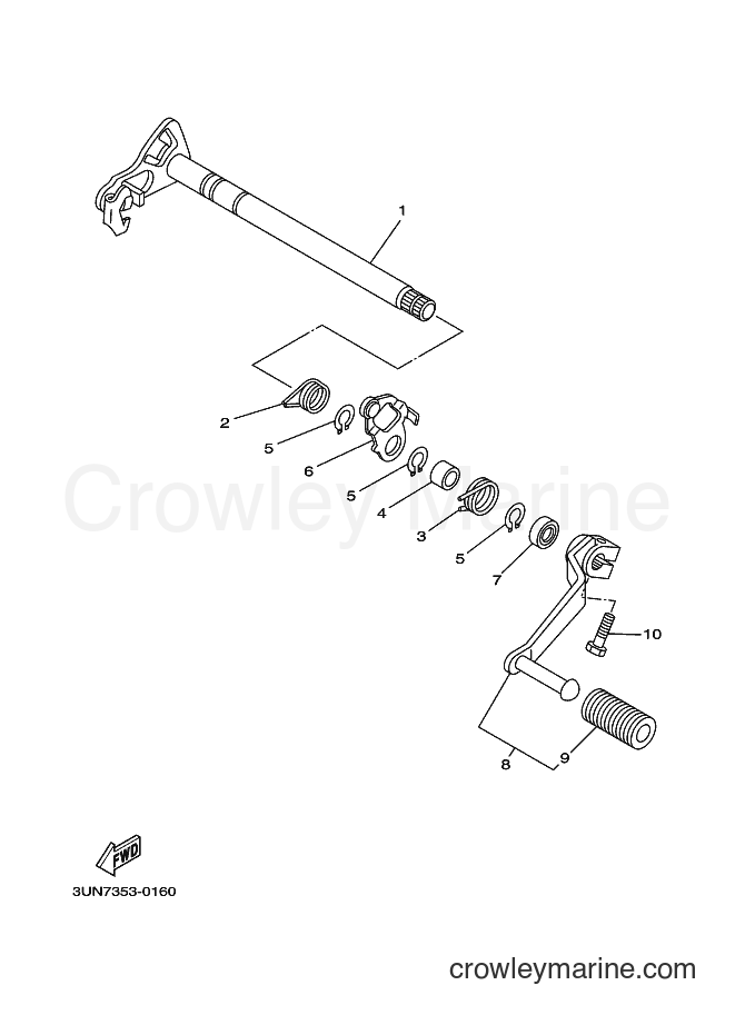 2000 Scooter DT50LC - DT50LC (3UN7) [010] - SHIFT SHAFT